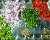A picture of step 1 of Besan Chilla.