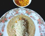 A picture of step 3 of Leftover paneer bhurji kathi roll.