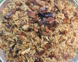 A picture of step 3 of Maqluba with Vegetables.