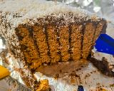 Csíkos Csokis Süti - sütés nélkül /teljes kiőrlésű kekszel/ recept fázis 5 fotója