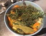 Une image de l'étape 12 de Marinade au cognac moutarde, herbes, épices et légumes (pour gibier).