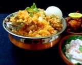 A picture of step 12 of Ambur mutton Biryani.