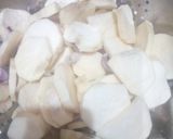 A picture of step 1 of Fried sweet potato with sauce.
