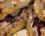 Pas rețetă Tort ceresc 😍blat pufos, bezea, semințe de migdale, frișcă cu mascarpone și afine😋👌 1 fotografie