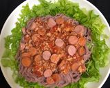Hình bước làm 1 của món Spaghetti eatclean (bún gạo lứt)