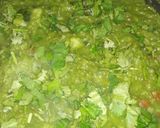 A picture of step 5 of Green Pav Bhaji.