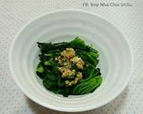 Hình bước làm 2 của món Rau chân vịt trộn gia vị 시금치 무침