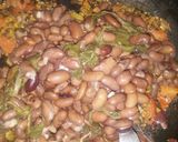 A picture of step 6 of Saagwala rajma.