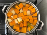 Puré de zapallo 🎃 con croquetas de atún 🐟
