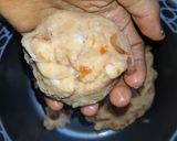 A picture of step 3 of Yam egg roll.