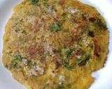 A picture of step 3 of Moong dal chilla.