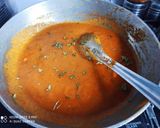 A picture of step 6 of Kaju masala.