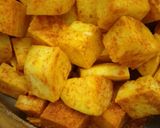 A picture of step 1 of Paneer Dumbola.