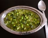 A picture of step 7 of Ladyfingers Peas Goan Curry.