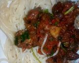 A picture of step 5 of Spaghetti with beef.