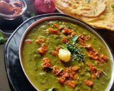 A picture of step 5 of Sarson ka Saag And Makkai Roti.