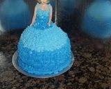A picture of step 2 of Doll cake.