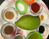 A picture of step 1 of Instant Mango Pickle.