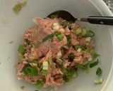 A picture of step 1 of Pan fried pork bun.