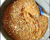 A picture of step 3 of Suji ka halwa.