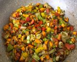 A picture of step 5 of Schezwan Egg Fried Rice.