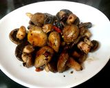 A picture of step 2 of My Chilli Tasting Mushrooms, ❤.