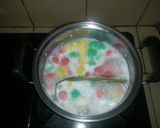 Foto langkah ke 6 dari resep Kolak candil ketan warna warni.