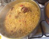 A picture of step 5 of Native palm oil jollof rice with a twist.