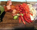 Foto langkah ke 2 dari resep Tumis Terong Ungu Tahu Kacang Panjang.