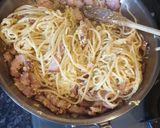 Une image de l'étape 8 de Pâtes carbonara.