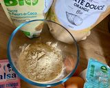 Une image de l'étape 1 de Gaufres healthy à la farine de patate douce et coco.