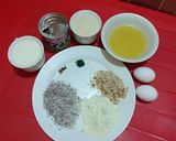 A picture of step 1 of Soji ka halwa (Pakistan flag).