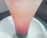 A picture of step 1 of Sunrise mocktail.