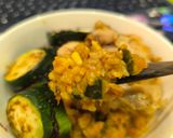 蔬菜咖哩燉飯+香煎雞腿肉&櫛瓜的食譜步驟4照片