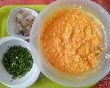 Foto langkah ke 6 dari resep Dadar Jagung Udang.