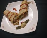 A picture of step 4 of Chilli Chataka Mayo Veggie Rolls.