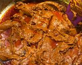 A picture of step 5 of Beef Rendang.