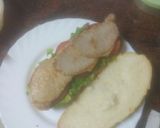 Foto del paso 4 de la receta: Bocadillo vegetal de lomo, bacon y mayonesa de cebolla frita