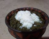 A picture of step 7 of Sarson ka saag.