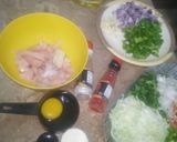 A picture of step 1 of Crispy honey chicken chili.