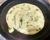 A picture of step 3 of Dhaniya laccha paratha.
