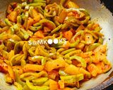 A picture of step 4 of Snake Gourd / Padwal sabji.