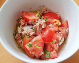 รูปขั้นตอนการทำที่ 3 ของ Pico de Tuna สลัดทูน่าน้ำส้ม โลว์คาร์บ
