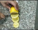 A picture of step 6 of Fresh lemon juice in jar|| and lemonade.