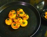 A picture of step 6 of Stuffed Suji Appam.