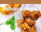 A picture of step 5 of Achari pakora.