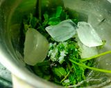 A picture of step 2 of Mint coriander green chutney.