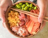 A picture of step 5 of Easy HOMEMADE Teriyaki Tuna Poke Bowl.