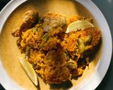 A picture of step 3 of Spanish Rice (Paella).