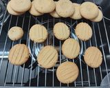 A picture of step 6 of Besan coconut cookies.